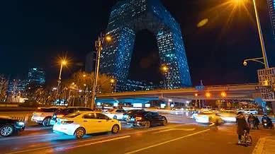 8K大气延时北京国贸地标央视大楼城市夜景视频的预览图